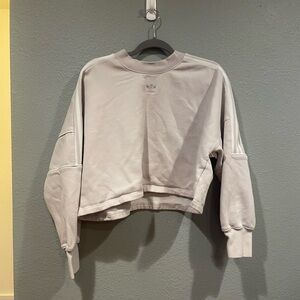 ADIDAS neutral light purple cropped sweatshirt